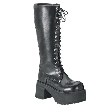 Demonia RANGER-302 Black Vegan Platform Men Boots