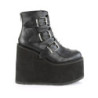 Demonia SWING-105 Black Vegan Platform Buckle Boots