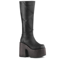Demonia CAMEL-280 Black Vegan Chunky Platform Boots