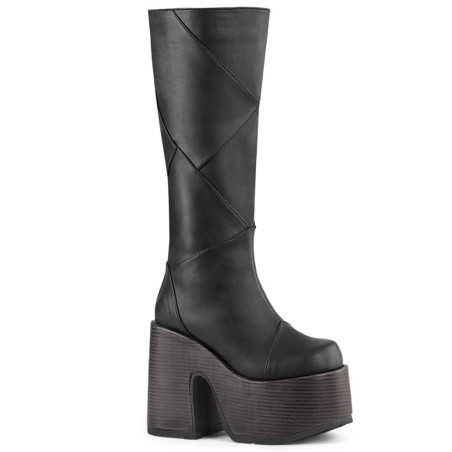 Demonia CAMEL-280 Black Vegan Chunky Platform Boots