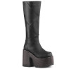 Demonia CAMEL-280 Black Vegan Chunky Platform Boots