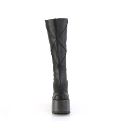 Demonia CAMEL-280 Black Vegan Chunky Platform Boots