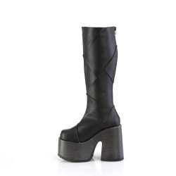 Demonia CAMEL-280 Black Vegan Chunky Platform Boots