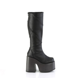 Demonia CAMEL-280 Black Vegan Chunky Platform Boots