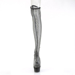Pleaser DELIGHT-3009 Mesh Stretch Over The Knee Boots