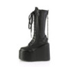 Demonia SWING-150 Black Vegan Platform Knee High Boots