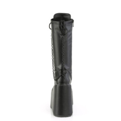 Demonia SWING-150 Black Vegan Platform Knee High Boots