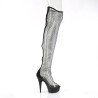 Pleaser DELIGHT-3009 Mesh Stretch Over The Knee Boots