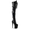 Pleaser FLAMINGO-3028 Patent Buckle Thigh High Boots