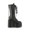 Demonia SWING-150 Black Vegan Platform Knee High Boots