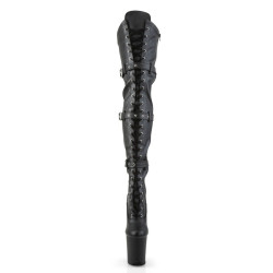 Pleaser FLAMINGO-3028 Vegan Buckle Thigh High Boots