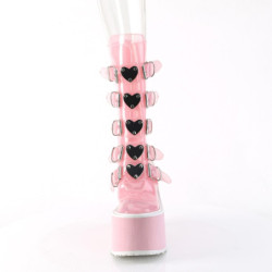 Demonia SWING-230C Rose Platform Buckle Boots