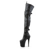 Pleaser FLAMINGO-3028 Vegan Buckle Thigh High Boots