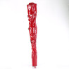 Pleaser FLAMINGO-3028 Red Buckle Thigh High Boots
