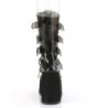 Demonia SWING-230C Smoke Platform Buckle Boots