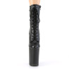 Pleaser INFINITY-1020PK Black Vegan Leather Ankle Boots