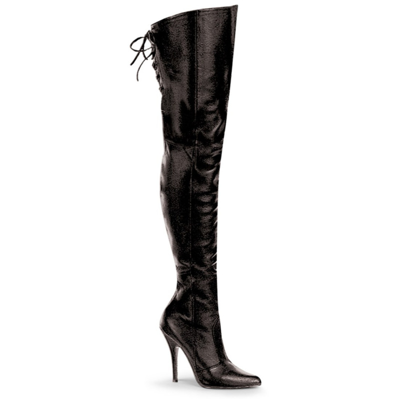 Pleaser LEGEND-8899 Black Genuine Leather Thigh Boots Pleaser LEGEND-8899 Black Genuine Leather Thigh Boots