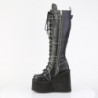 Pleaser LEGEND-8899 Black Genuine Leather Thigh Boots