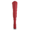Pleaser LEGEND-8899 Red Genuine Leather Thigh Boots
