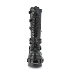 Demonia SWING-327 Black Vegan Platform Knee High Boots