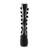 Demonia SWING-815 Black Patent Platform Knee High Boots