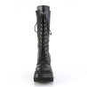Demonia SHAKER-72 Black Platform Knee High Wedge Boots