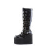 Demonia SWING-815 Black Vegan Platform Knee High Boots