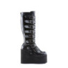Demonia SWING-815 Black Vegan Platform Knee High Boots