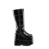 Demonia STACK-301 Black Patent Cyber Platform Men Boots