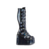Demonia SWING-815 Black Hologram Platform Knee Boots