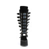 Demonia SWING-815 Black Velvet Platform Knee High Boots