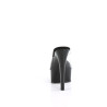 Pleaser GLEAM-601 Transparent Black Heeled Mules Women