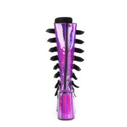 Demonia SWING-815 Purple Hologram Platform Knee Boots
