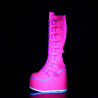 Demonia SWING-815UV Pink Glitter Platform Knee Boots