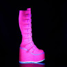 Demonia SWING-815UV Pink Glitter Platform Knee Boots