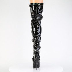 Devious DOMINA-3027 Buckle Stiletto Heeled Thigh Boots