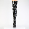 Devious DOMINA-3027 Buckle Stiletto Heeled Thigh Boots