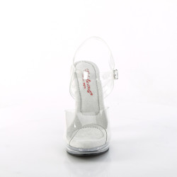 Fabulicious GLORY-508 Clear High Heeled Bridal Sandals