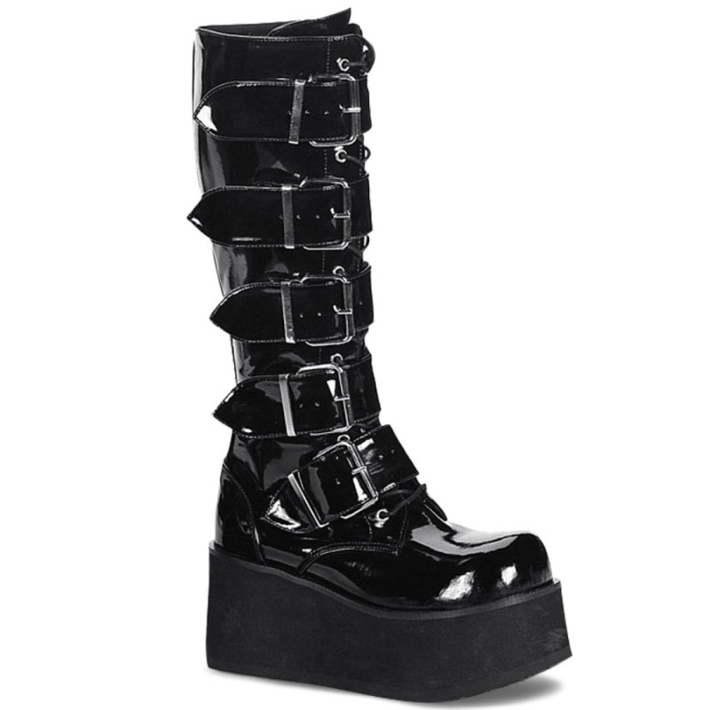 Demonia TRASHVILLE-518 Black Patent Platform Men Boots Demonia TRASHVILLE-518 Black Patent Platform Men Boots