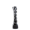 Demonia TRASHVILLE-518 Black Patent Platform Men Boots