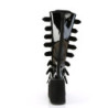 Demonia SWING-815WC Black Patent Platform Knee Boots
