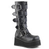 Demonia TRASHVILLE-518 Black Vegan Platform Men Boots