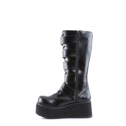 Demonia TRASHVILLE-518 Black Vegan Platform Men Boots