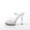 Fabulicious GLORY-508 Clear High Heeled Bridal Sandals