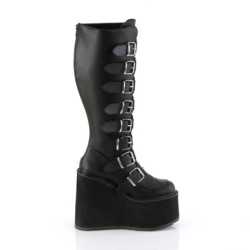 Demonia SWING-815WC Black Vegan Platform Knee Boots