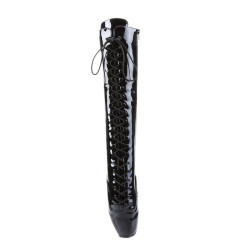 Devious BALLET-2020 Patent Spike Stiletto Heeled Boots