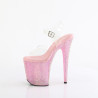 Pleaser BEJEWELED-808RRS Rose Strass High Heels Pole Shoes