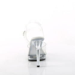 Fabulicious GLORY-508 Clear High Heeled Bridal Sandals
