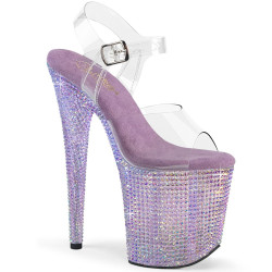 Pleaser BEJEWELED-808RRS Lavender Strass Pole Dance Shoes