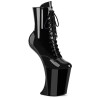 Pleaser BEWITCHED-1020 Black Patent Heeled Ankle Boots